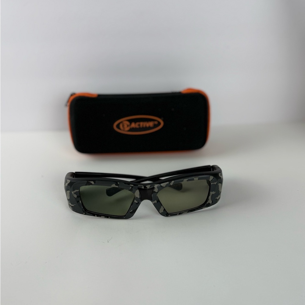 3D Active Premium 3D Glasses with Case & Cleaning Cloth – Camo Frame